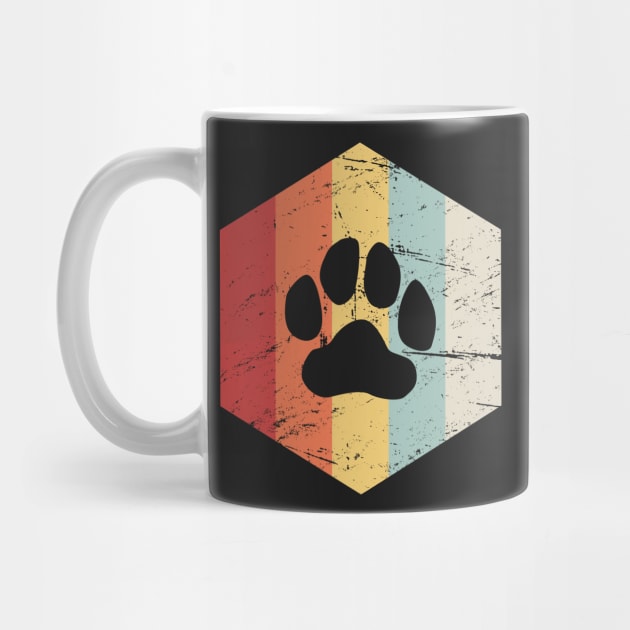 Retro Vintage Furry Paw Print by MeatMan